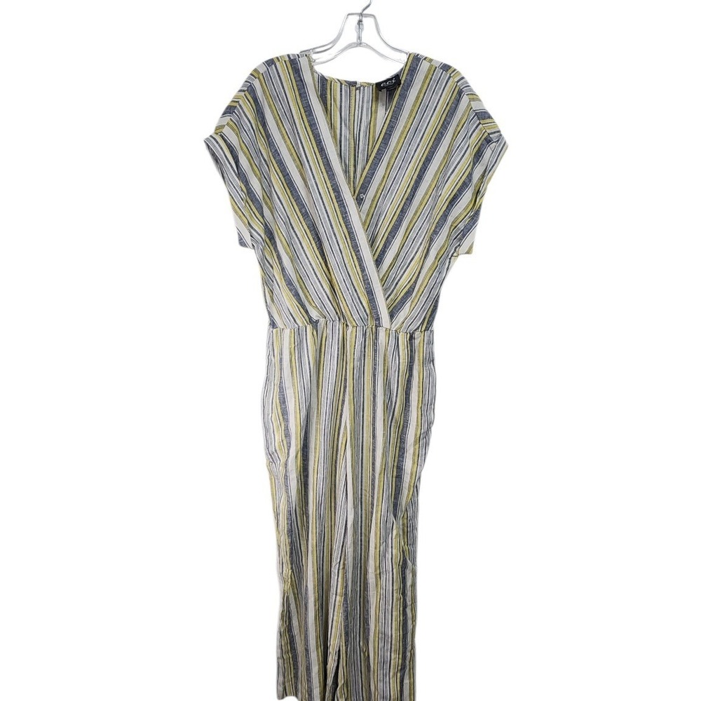ECI Striped Jumpsuit Women Large NWT